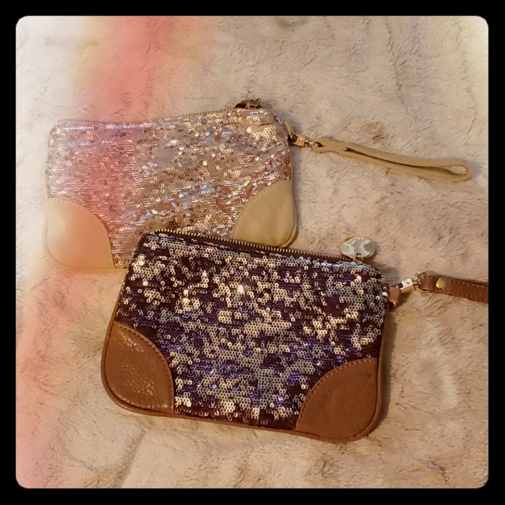 Deux lux glitter sequin clutch handbags